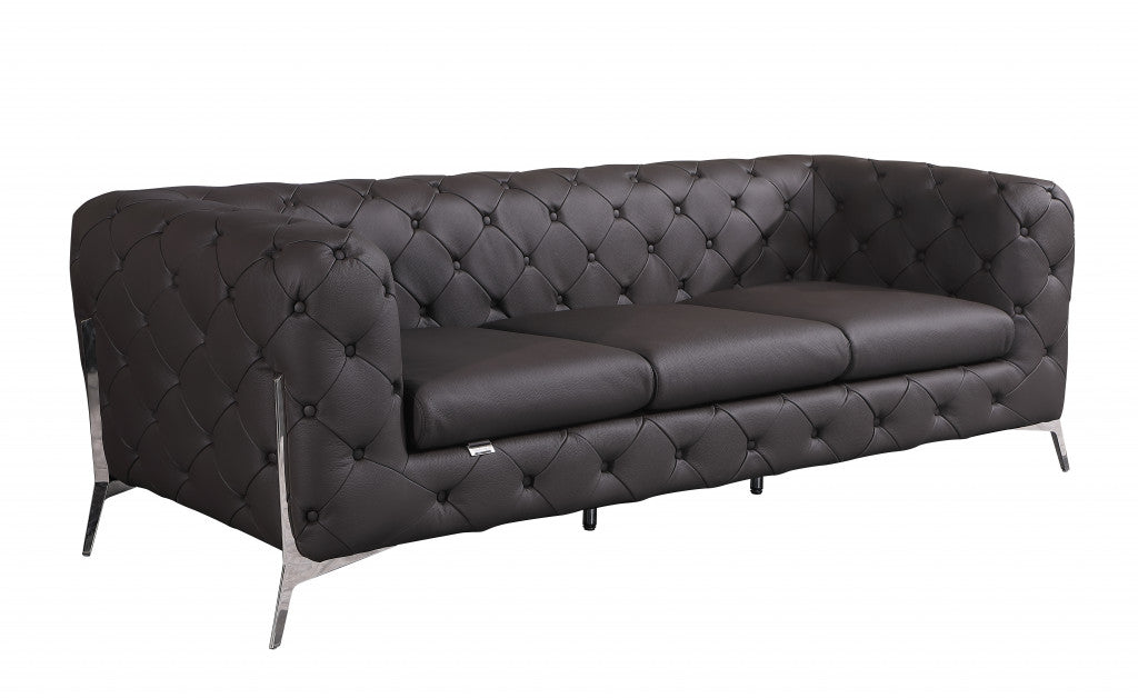 Savona Sofa – Brown Italian Leather