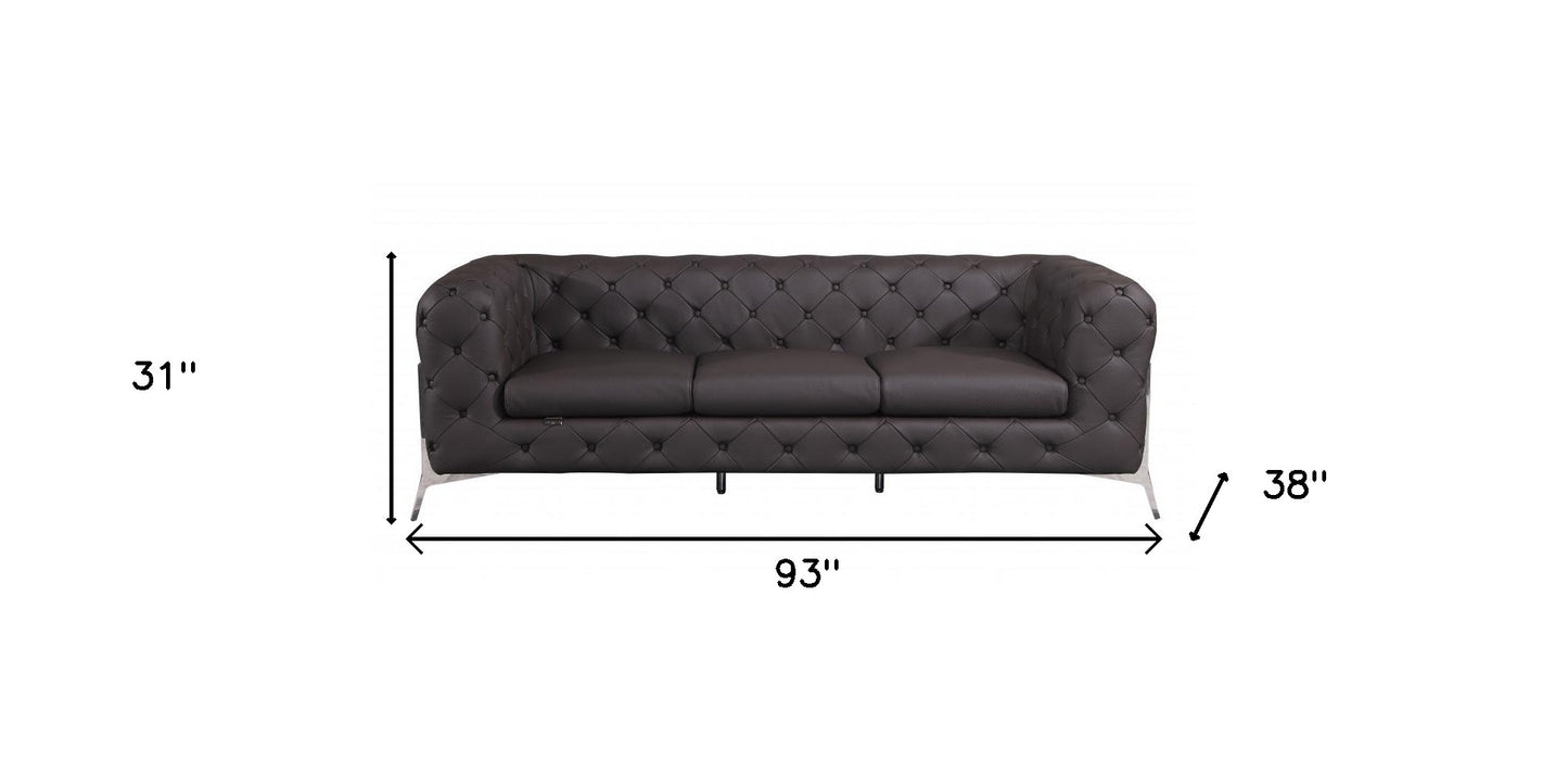 Savona Sofa – Brown Italian Leather