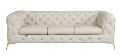 Savona Sofa – Beige Italian Leather