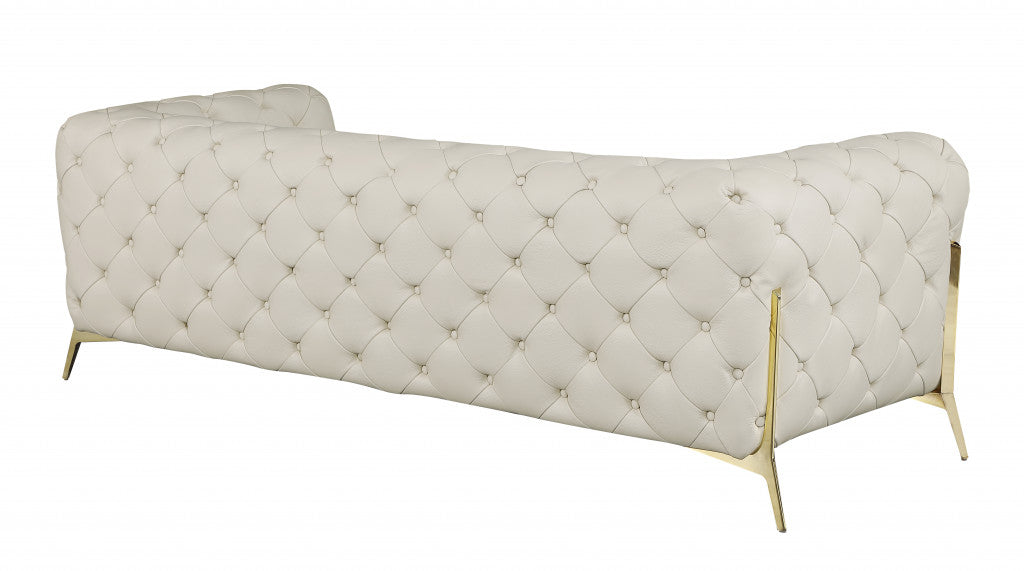 Savona Sofa – Beige Italian Leather