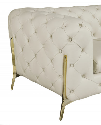 Savona Sofa – Beige Italian Leather