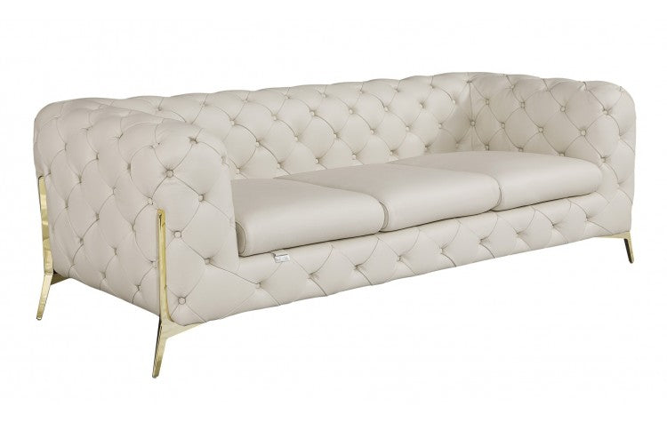 Savona Sofa – Beige Italian Leather