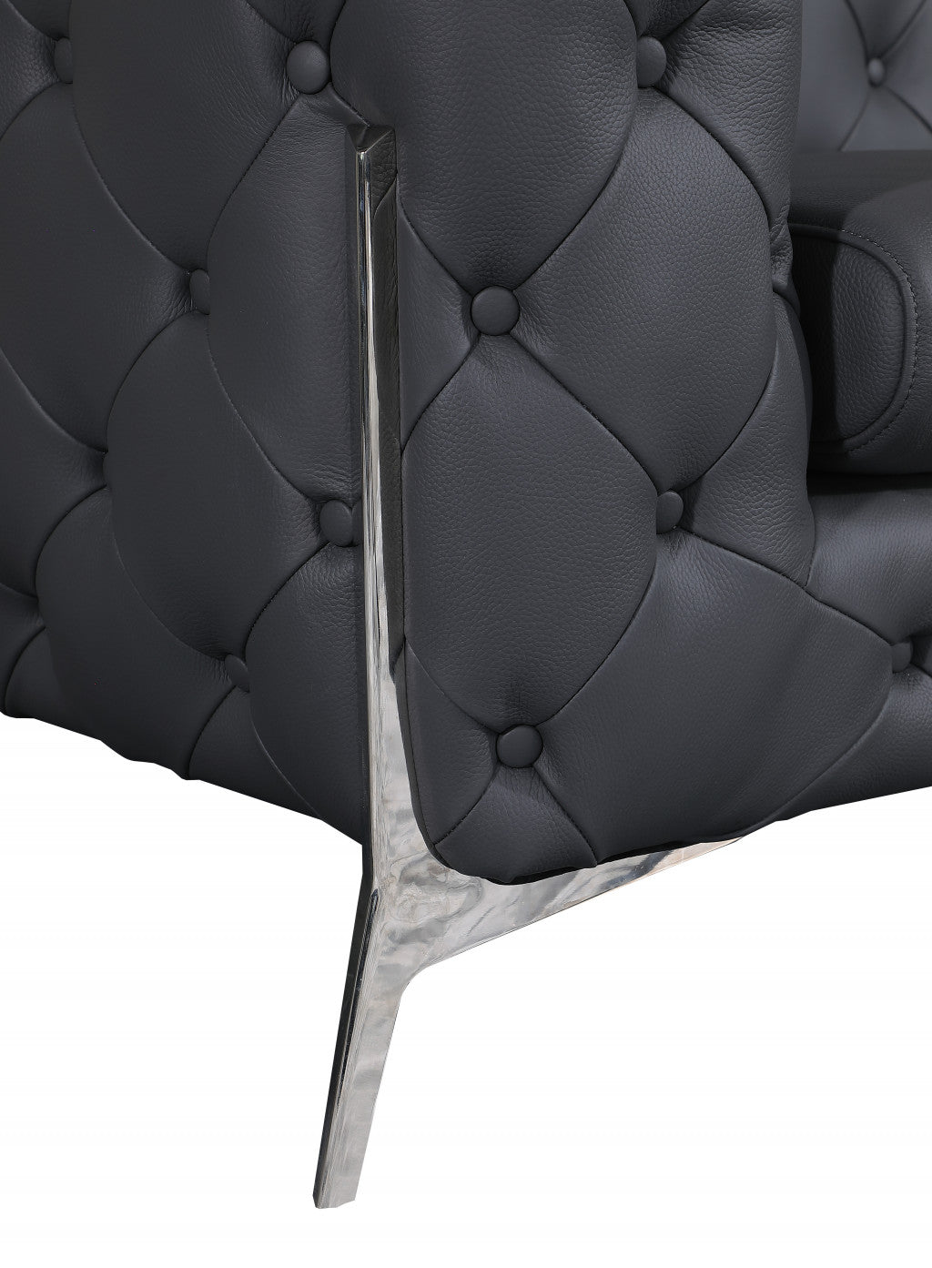 Savona Sofa – Dark Gray Italian Leather