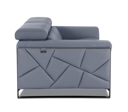 The Azure – Light Blue Italian Leather Loveseat
