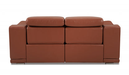 The Siena – Camel Italian Leather Power Reclining Loveseat