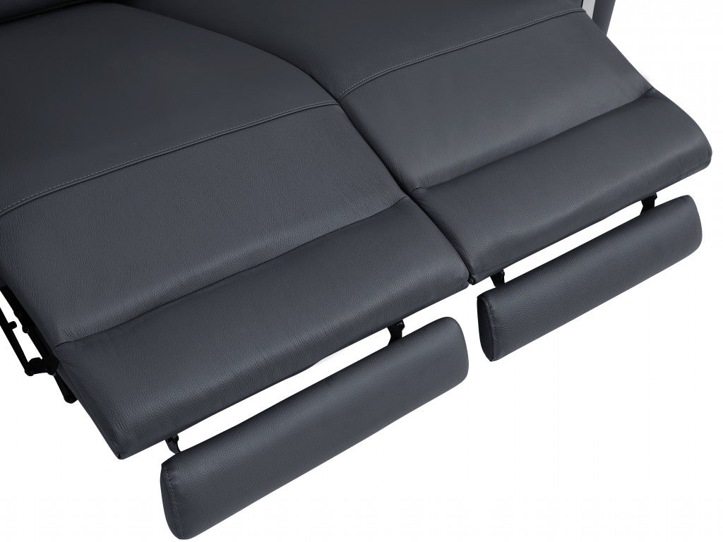 The Ashton – Dark Gray Italian Leather Power Recliner