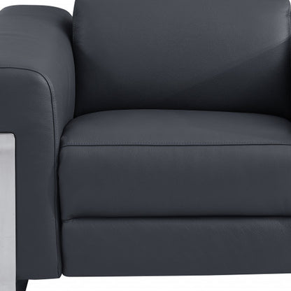 The Ashton – Dark Gray Italian Leather Power Recliner