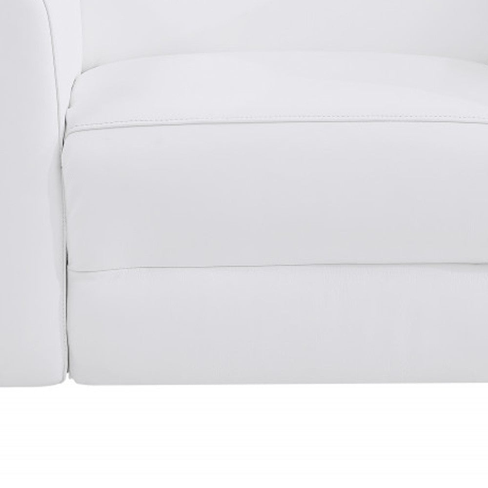 The Valmere – White Italian Leather Power Recliner