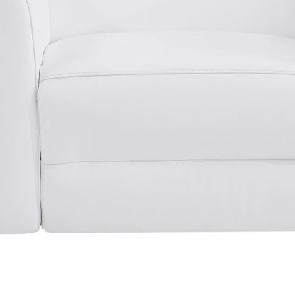 The Valmere – White Italian Leather Power Recliner
