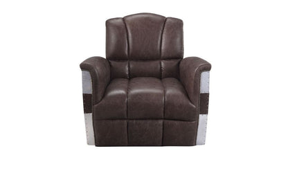 Comstock Leather Club Chair – Brown Patchwork