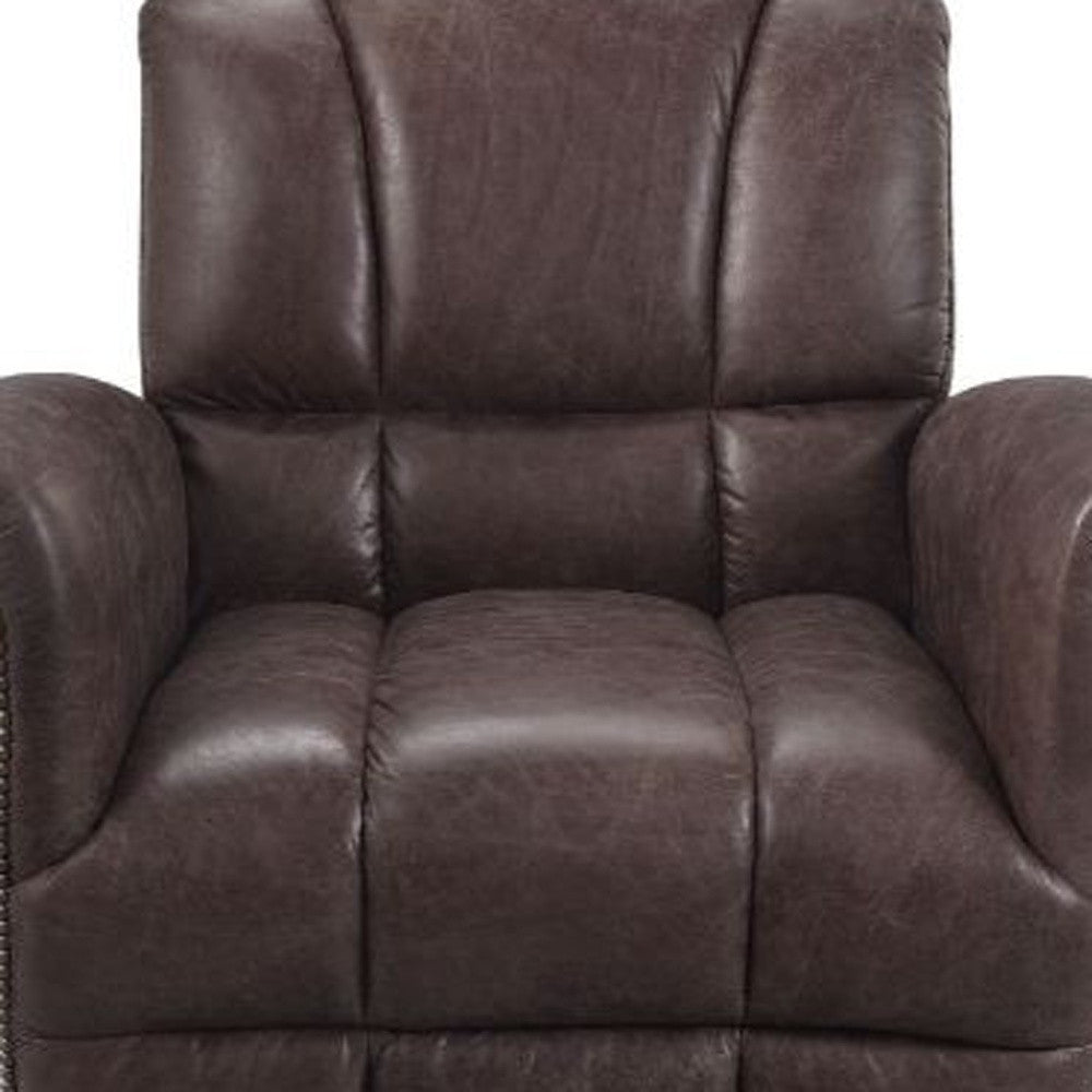 Comstock Leather Club Chair – Brown Patchwork