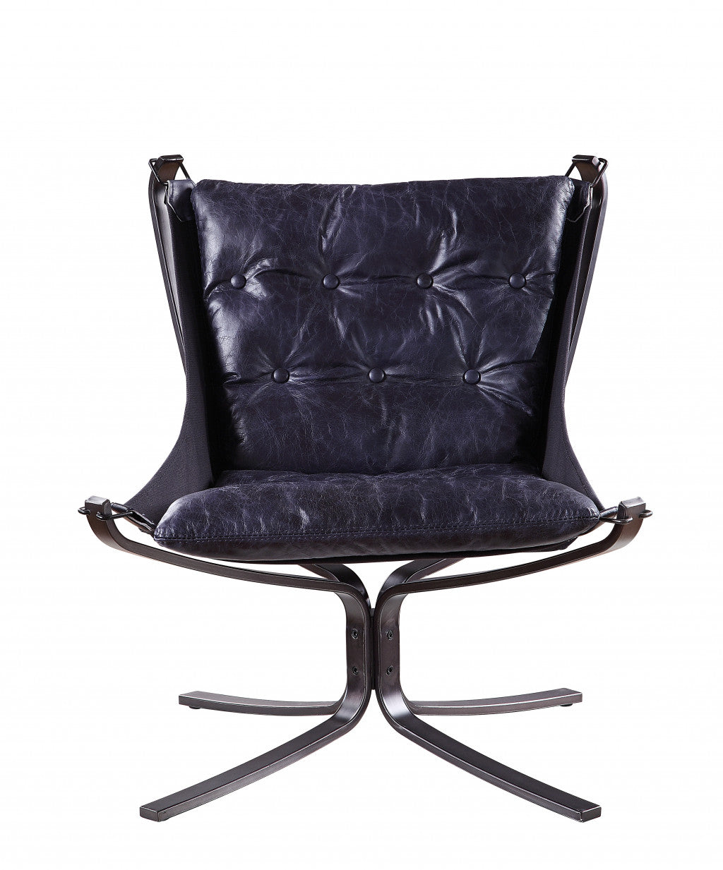 The Azure – Blue & Steel Blue Top Grain Leather Lounge Chair
