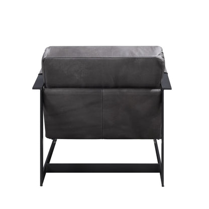 The Slate – Gray & Steel Blue Top Grain Leather Arm Chair