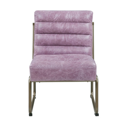 The Aveline – Wisteria & Steel Blue Top Grain Leather Ikat Side Chair