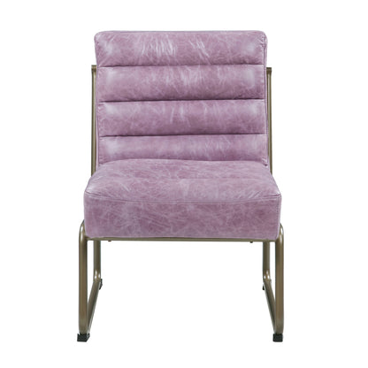 The Aveline – Wisteria & Steel Blue Top Grain Leather Ikat Side Chair