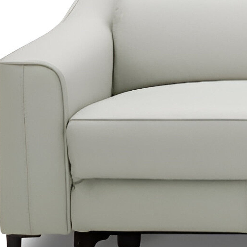 The Draven – Gray Leather Power Reclining Sofa