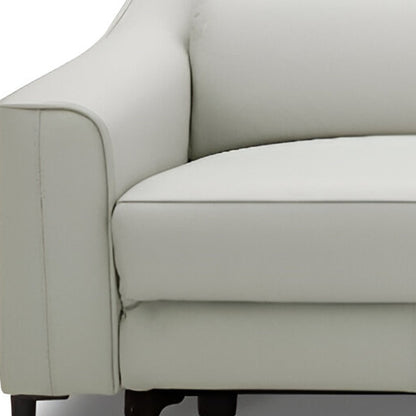 The Draven – Gray Leather Power Reclining Sofa