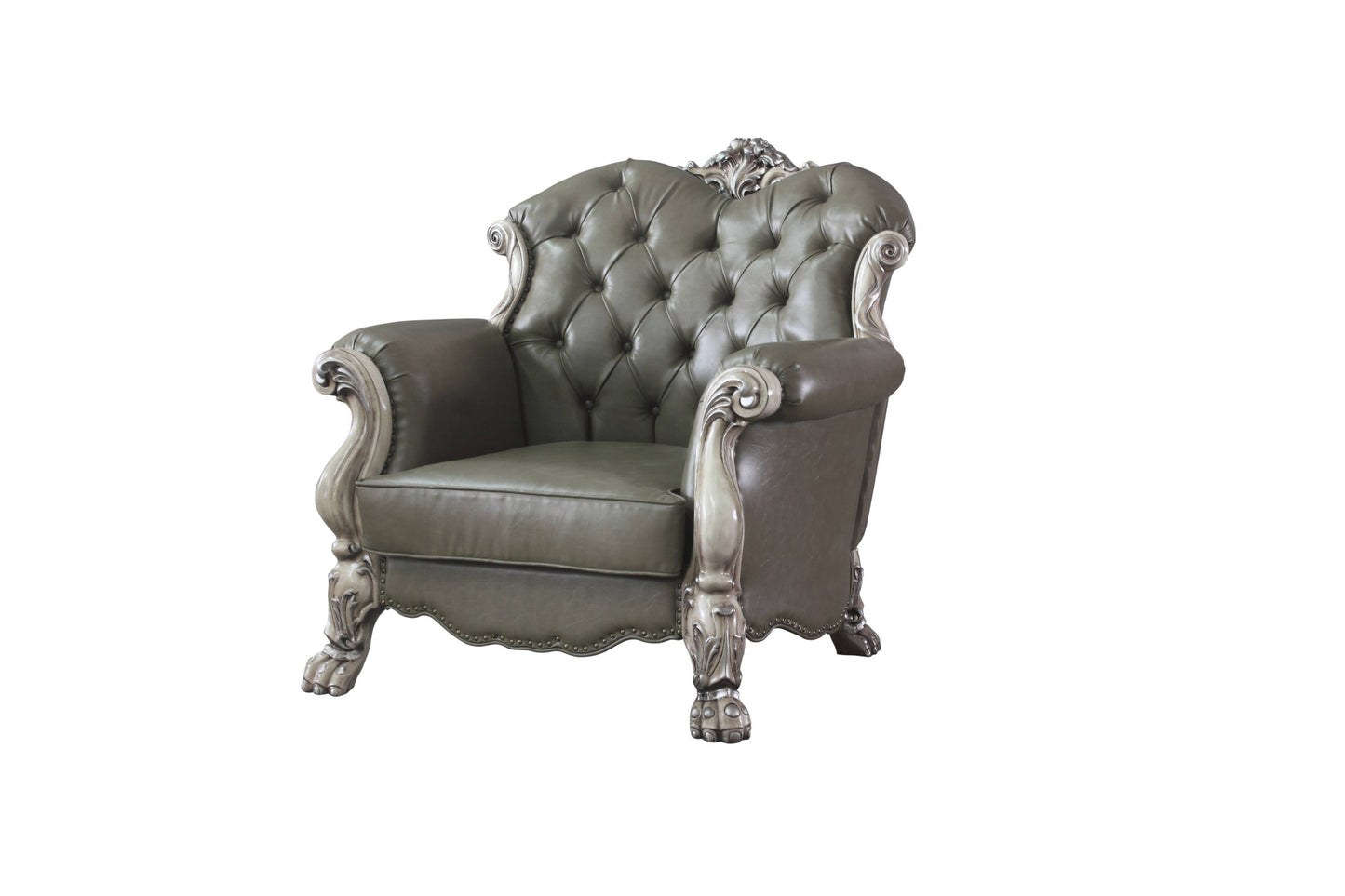 The Sloane – Champagne Faux Leather Arm Chair