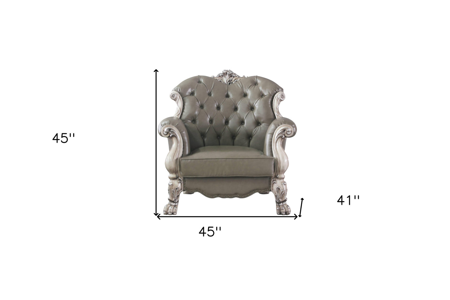 The Sloane – Champagne Faux Leather Arm Chair