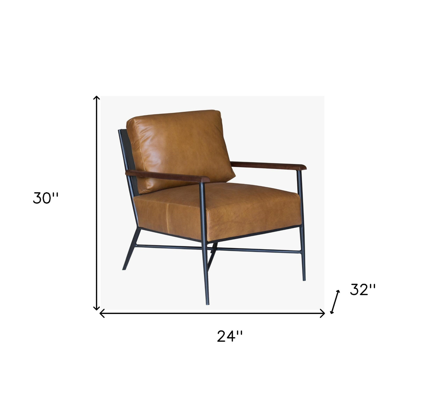 The Ironwood – Brown Top Grain Leather Arm Chair