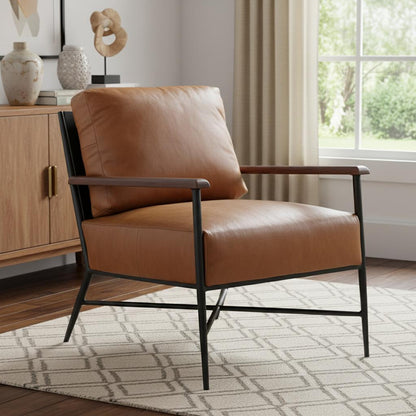 The Ironwood – Brown Top Grain Leather Arm Chair