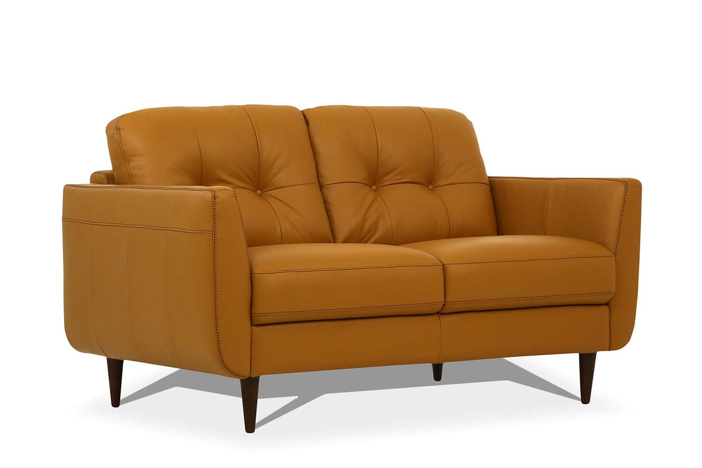 The Harrison – Camel & Brown Genuine Leather Loveseat