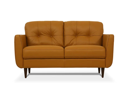 The Harrison – Camel & Brown Genuine Leather Loveseat