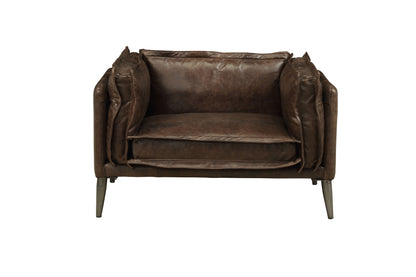 The Mason – Brown & Black Top Grain Leather Chair and a Half