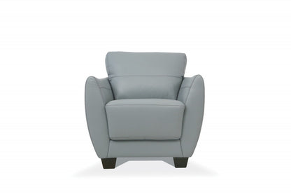 The Westwood – Gray & Black Genuine Leather Arm Chair