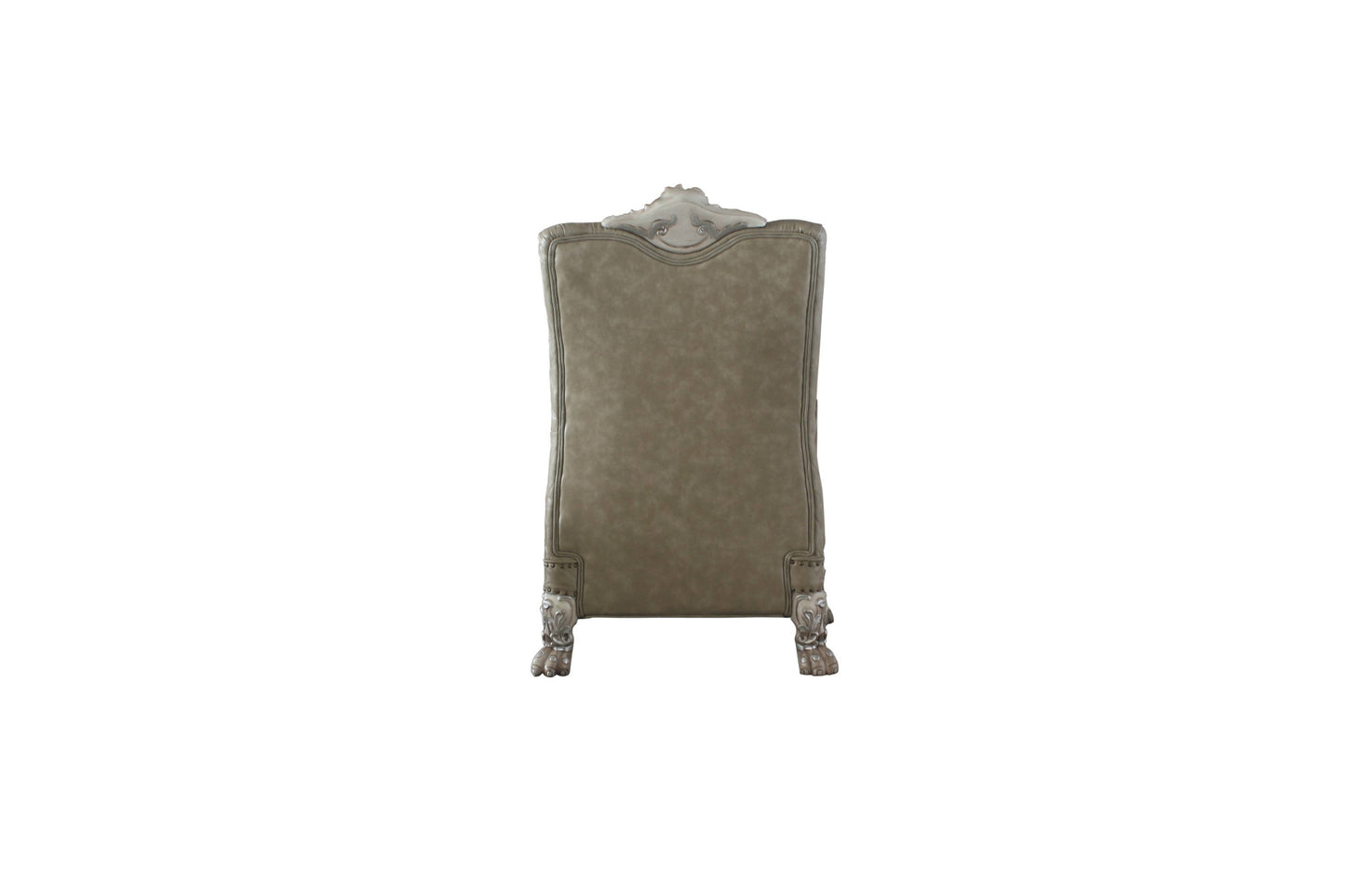 The Caelric – Bone Faux Leather Arm Chair