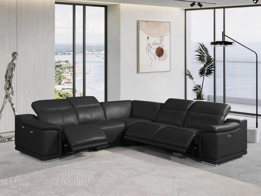 Atlas Power Reclining Sectional – Black