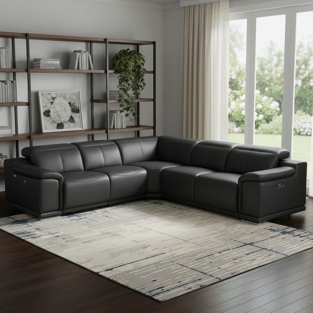 Atlas Power Reclining Sectional – Black