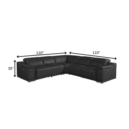 Atlas Power Reclining Sectional – Black