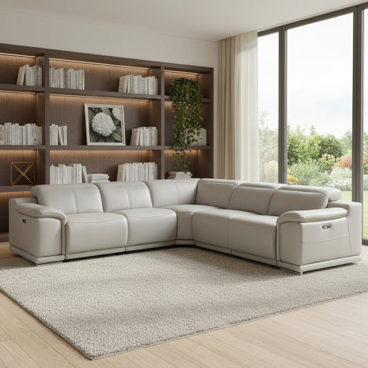 Atlas Power Reclining Sectional – Light Gray