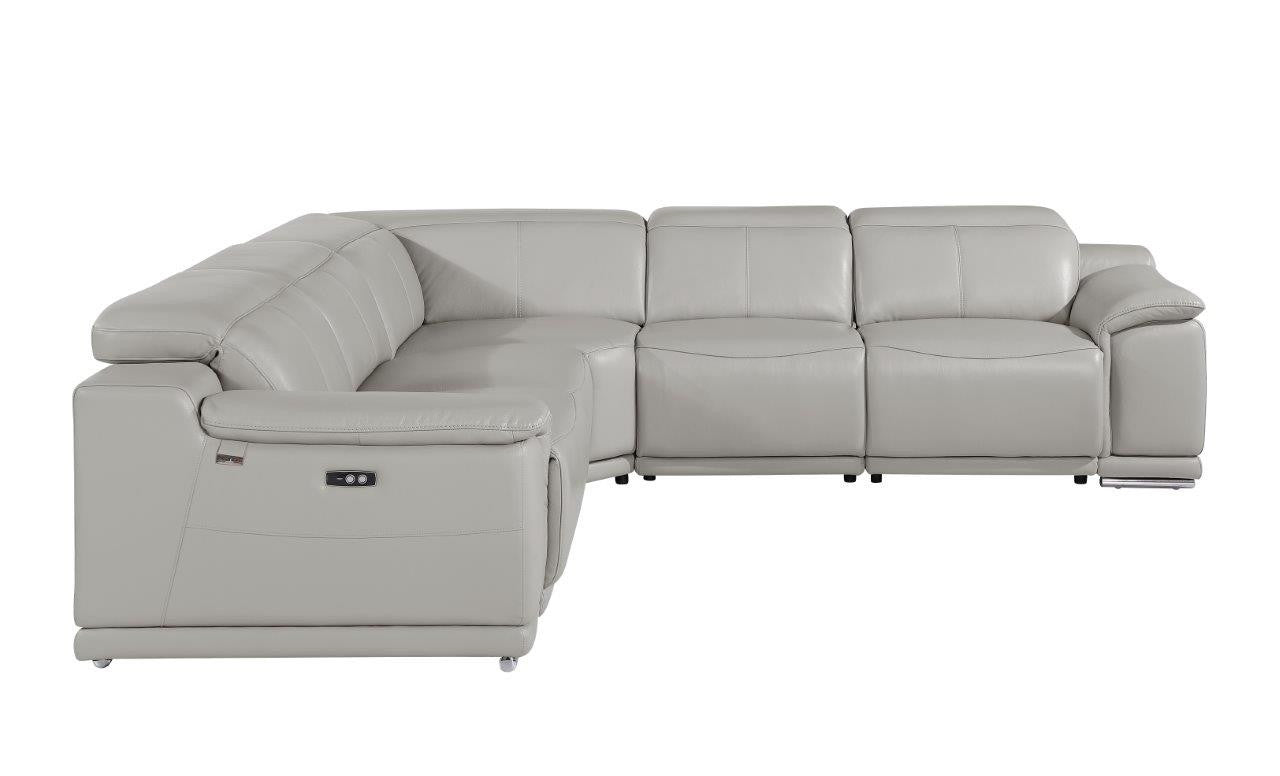 Atlas Power Reclining Sectional – Light Gray