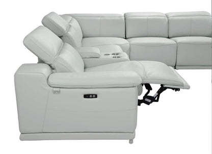 Atlas Power Reclining Sectional – Light Gray