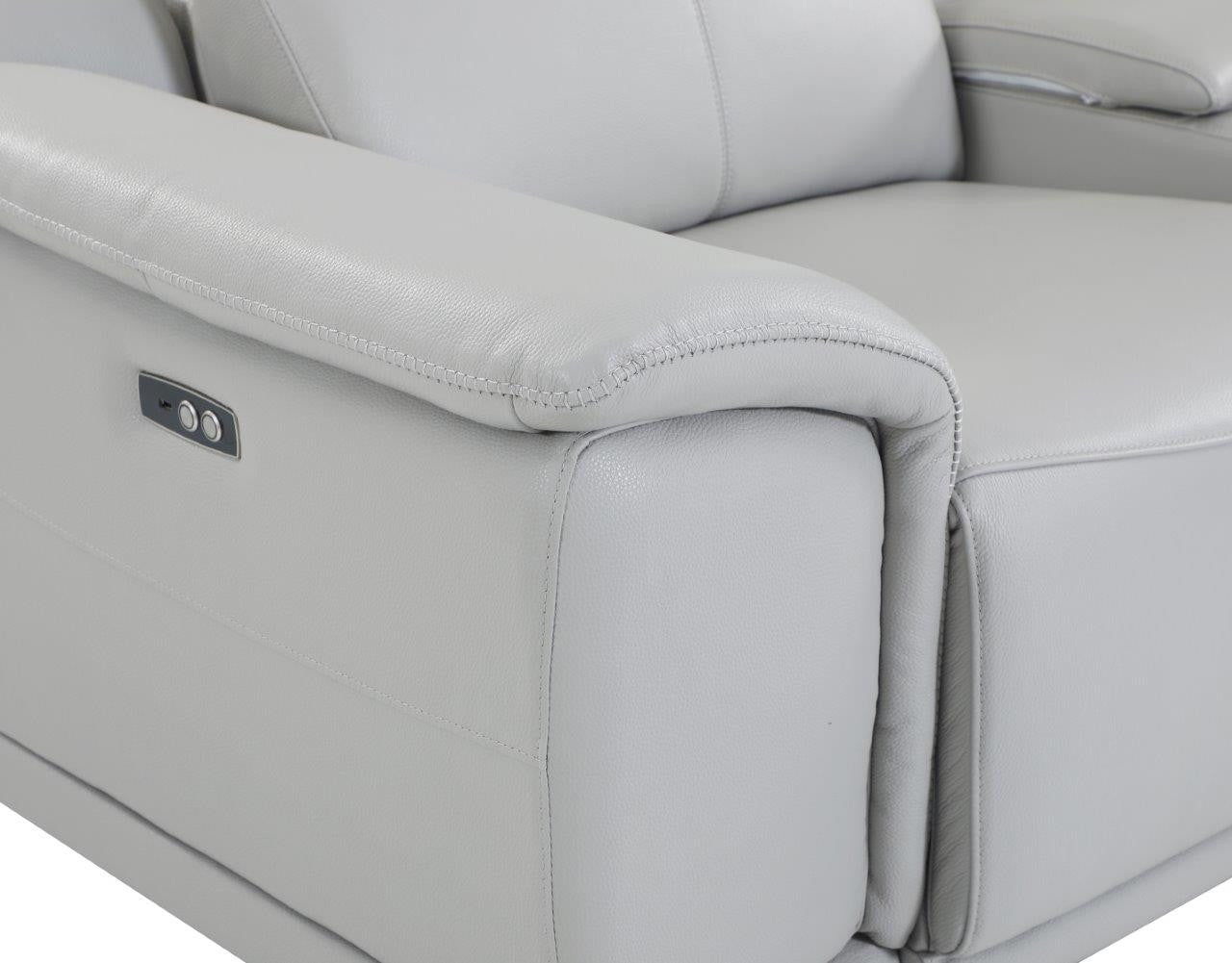 Atlas Power Reclining Sectional – Light Gray