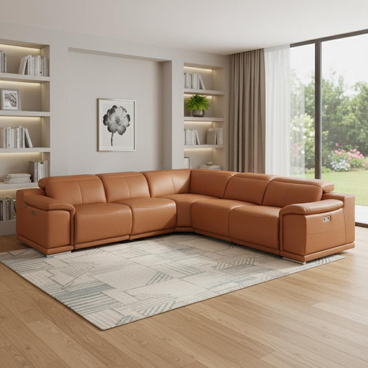 Atlas Power Reclining Sectional – Camel
