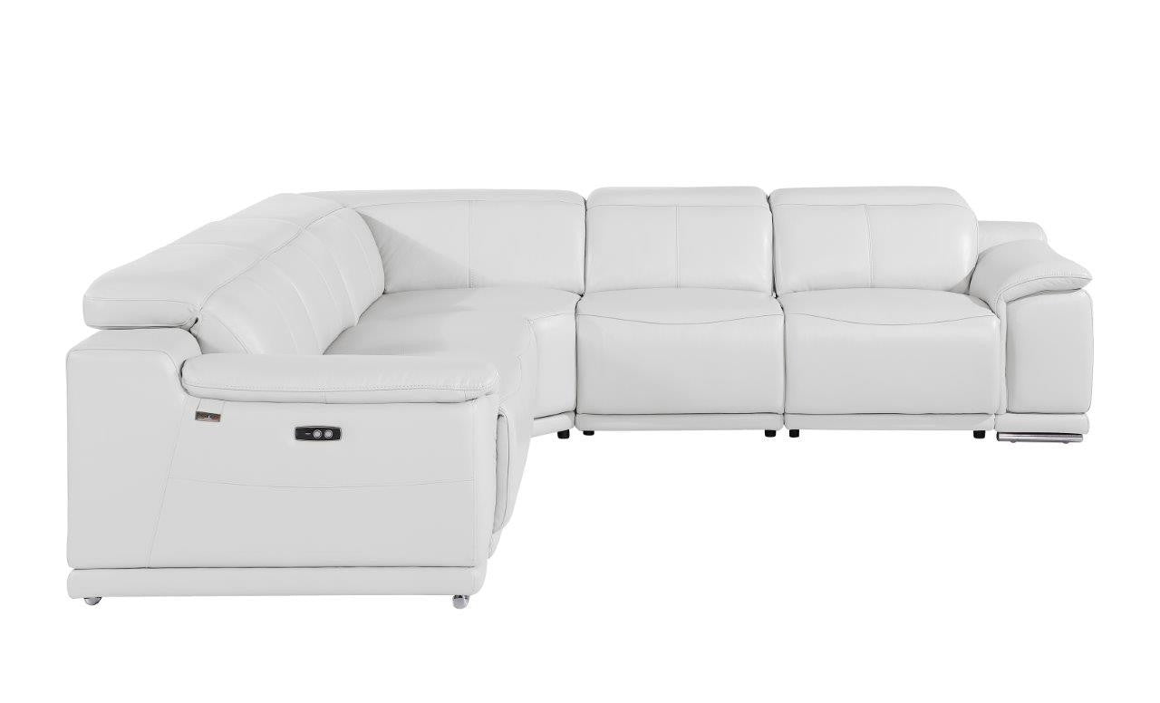 Atlas Power Reclining Sectional – White