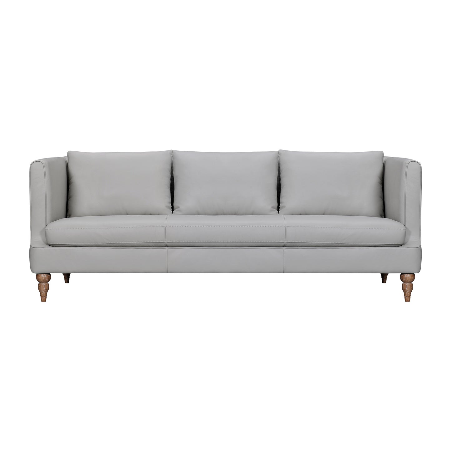 The Ravello – Gray Leather Sofa