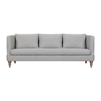 The Ravello – Gray Leather Sofa