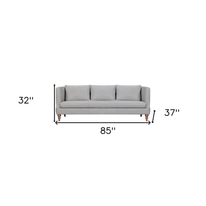 The Ravello – Gray Leather Sofa
