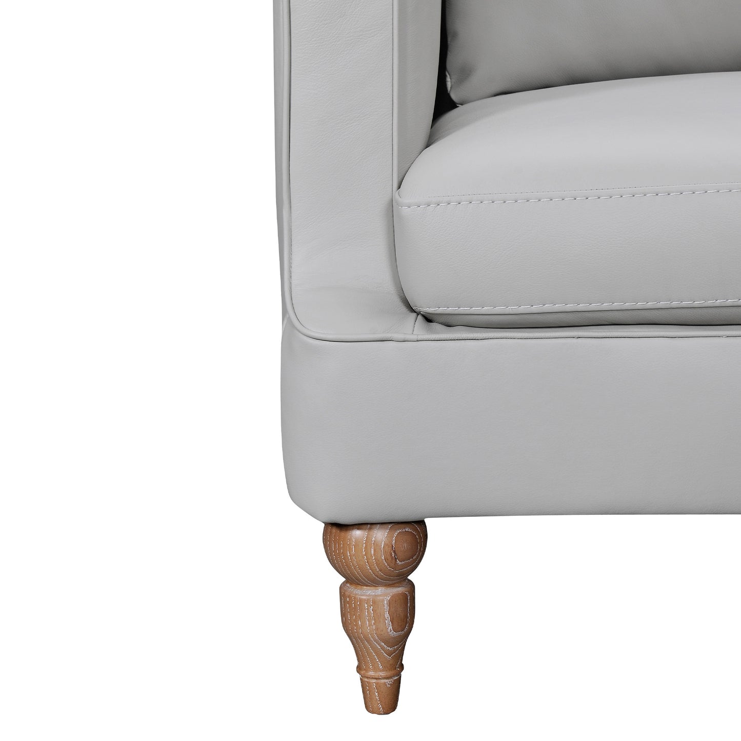 The Ravello – Gray Leather Sofa
