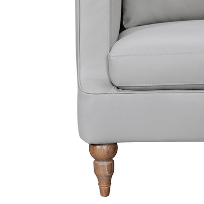 The Ravello – Gray Leather Sofa