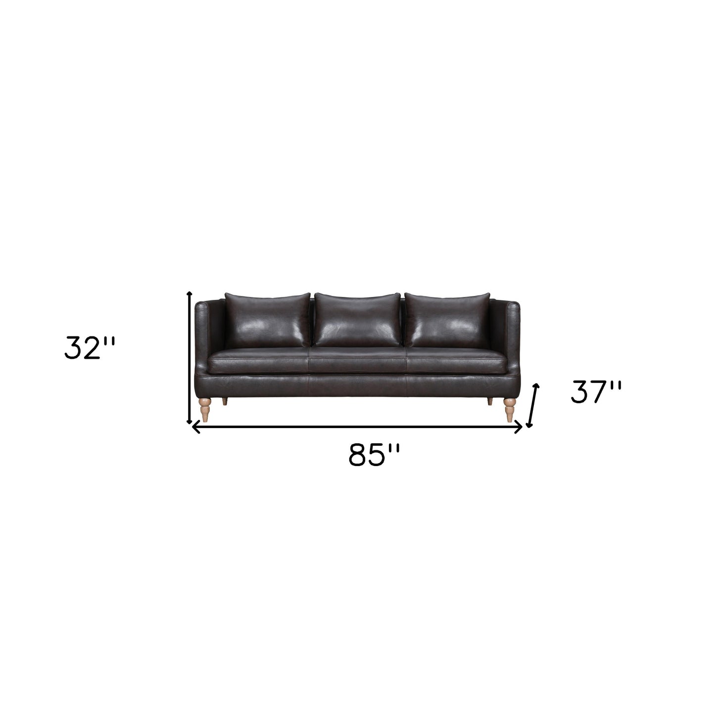 The Corvane – Dark Brown Leather Sofa