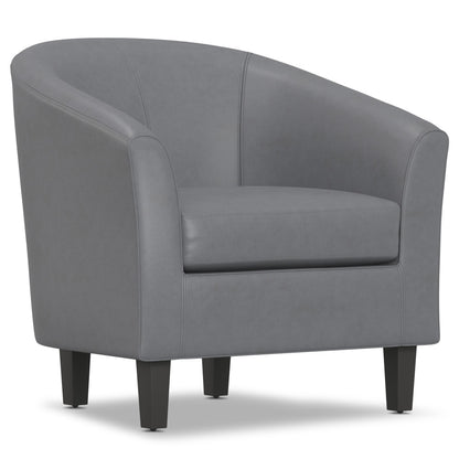 The Grayson – Gray Leather Arm Chair