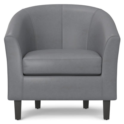 The Grayson – Gray Leather Arm Chair