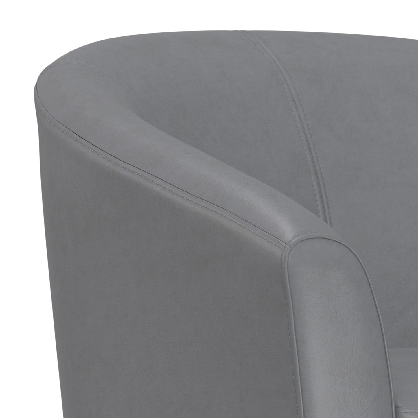 The Grayson – Gray Leather Arm Chair