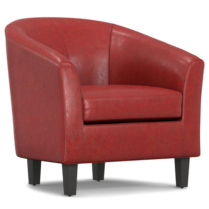 The Mercer – Red Leather Arm Chair