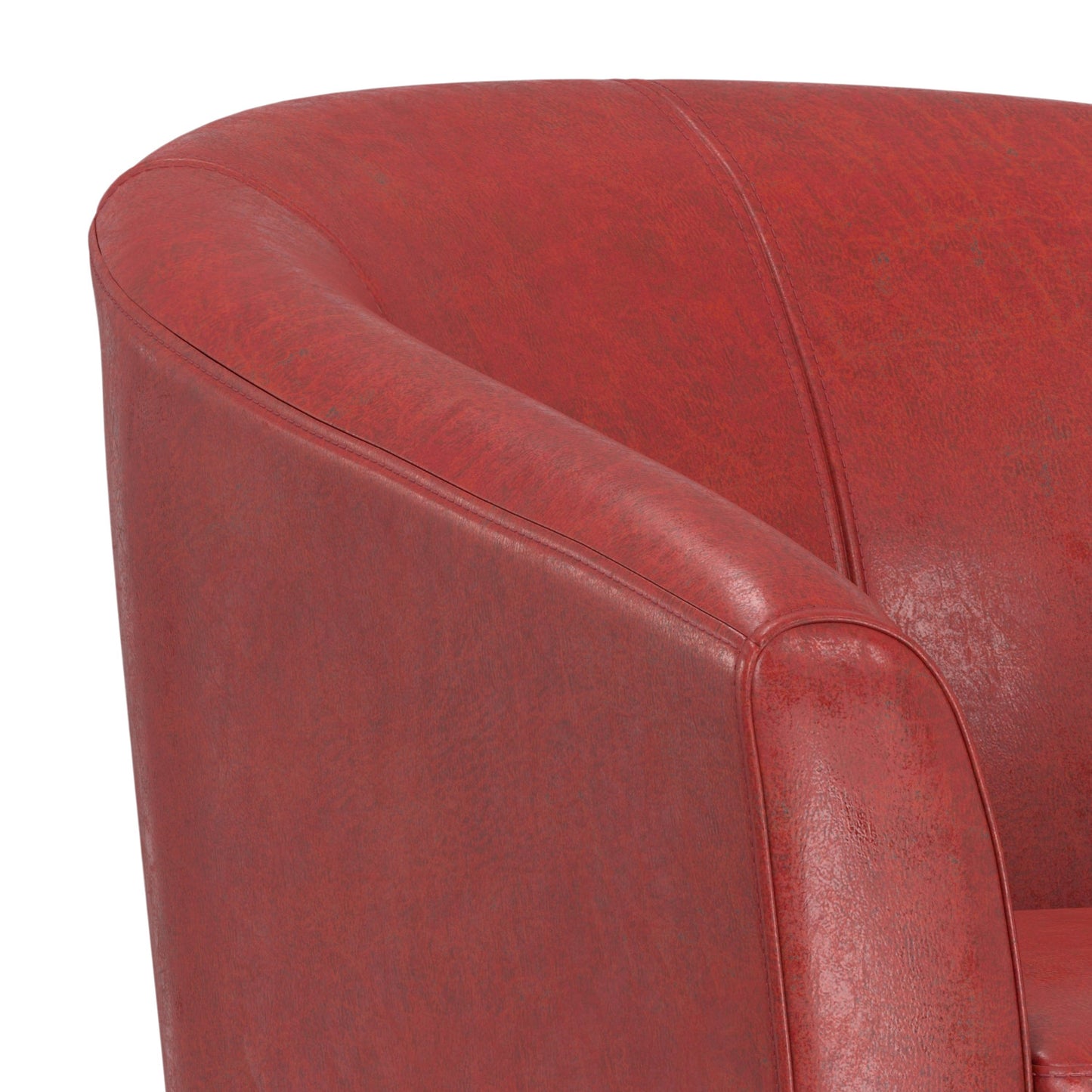 The Mercer – Red Leather Arm Chair